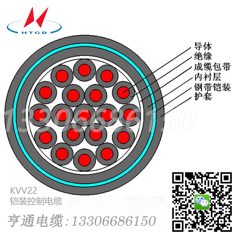 KVV22 亨通鎧裝控制電纜 亨通光電